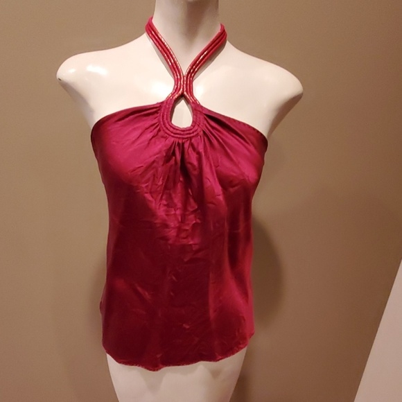RED HALTER TOP - Picture 1 of 3
